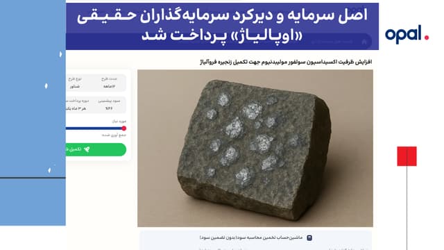 اصل سرمایه و دیرکرد سرمایهگذاران حقیقی «اوپالیاژ» پرداخت شد